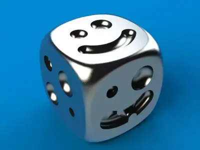 happy dice Free 3D model