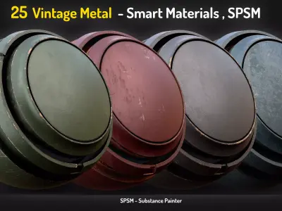 25 Vintage Metal Smart Materials Texture