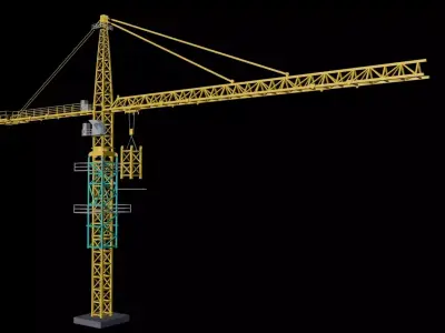crane construction Free 3D model