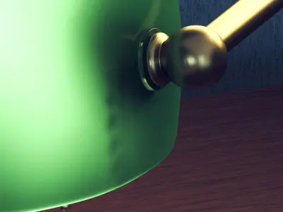 Bankers table lamp 3D model