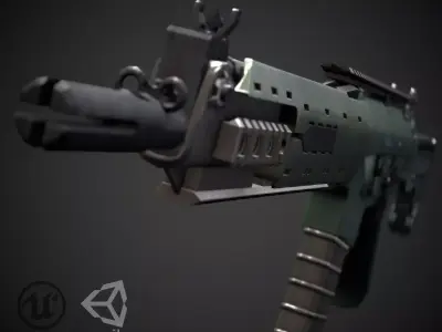 AK5C Rifle Low-poly 3D model