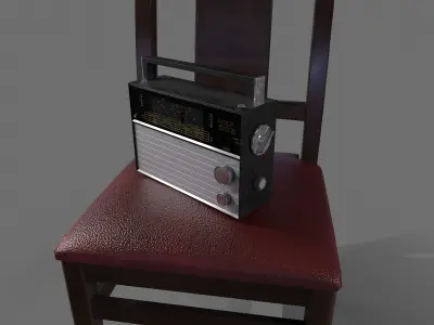 Radio VEF  Low-poly 3D model