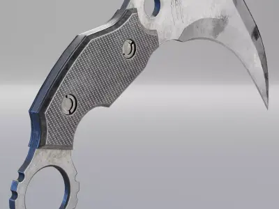 Karambit Knife Low-poly 3D model shop