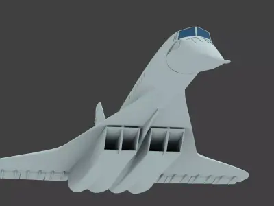 tu-144 prototype sst CCCP-68001 3D print model