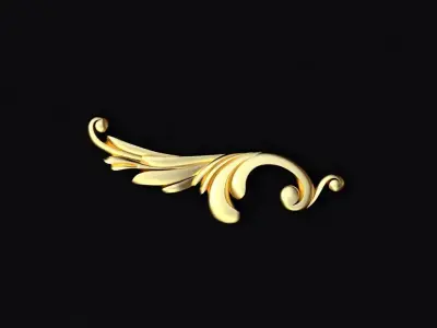 Central decor ornament for furniture Free 3D model 9