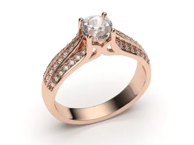 solitaire with ring sizes  8 part S22 3D print model