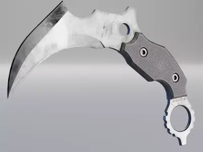 Karambit Knife Low-poly 3D model shop