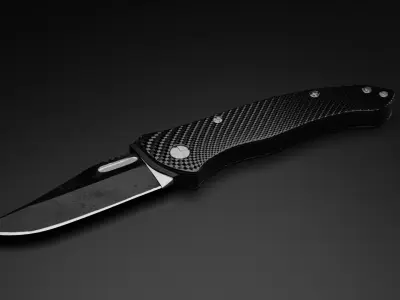 Drop point pocket Knife 3D model