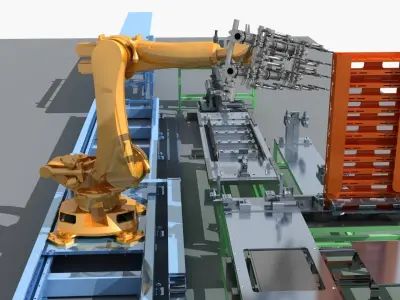 Industrial Equipment 36 - Automatic Production Line 3D model