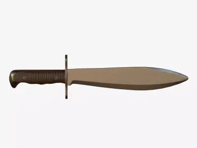 WWI US Model Bolo Knife 1917 Low-poly 3D model