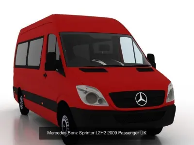 Mercedes Benz Sprinter L2H2 2009 Collection UK 3D Model Pack
