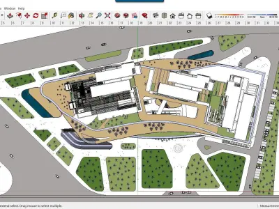 Sketchup Commercial Complex B10 3D model