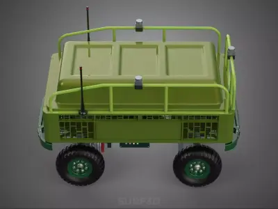 UGV ROBOT MILITARY ARMY UNMANNED GROUND VEHICLE CART CARRIER BOT 3D model