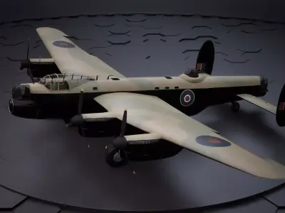 Avro Lancaster 3D model 2