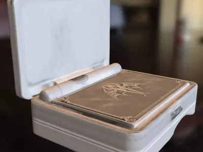 Premium Stylized Cigar Box with Decorative Lid Low-poly 3D model