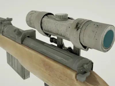 DE G43 sniper Low-poly 3D model