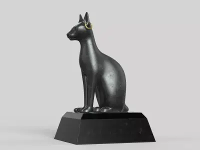 Cat Statue 3D model