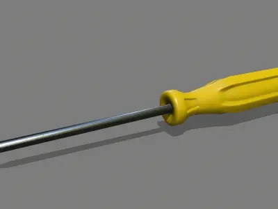 screwdriver Low-poly 3D model 37