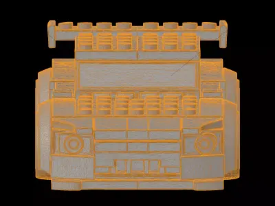 Brick Style Race Car 3D Print Model 3D print model