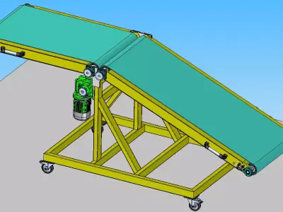 Portable Belt Conveyor 3D model