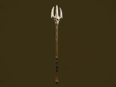 Trident - Game Ready Weapon Low-poly 3D model