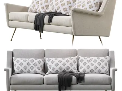 Carlo Mid-Century Sofa 3D model