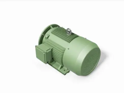 180M B35 Right IEC electric motor - 3D CAD model 3D model