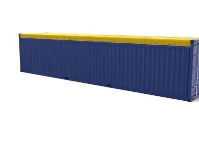 40ft Shipping Container Open Top 2 3D model