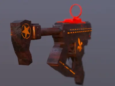 Royal guard rifle Low-poly 3D model