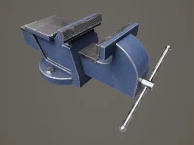 Bench Vice 01 Low-poly 3D model