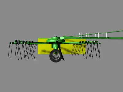 Rotary hay rake 3D model