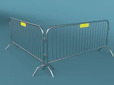 Crush barrier fence 3D model