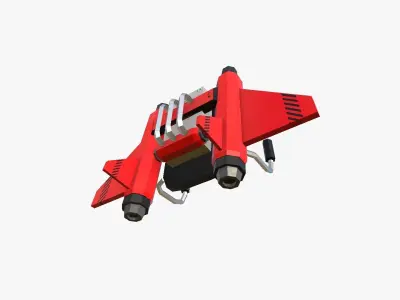 Jetpack Low Poly C02 - SciFi Character Design Low-poly 3D model