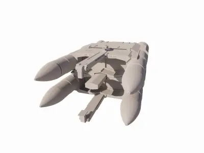 Spaceship-spacecraft 3D model