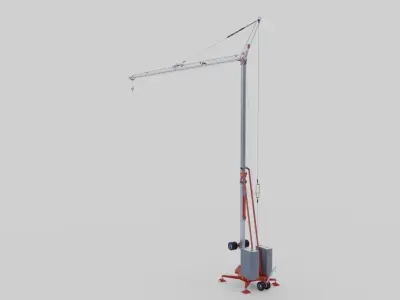Self Erecting Crane - Construction Crane 3D model
