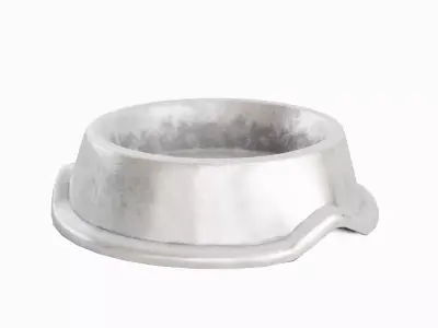 Metal Dog Bowl 05 Low-poly 3D model