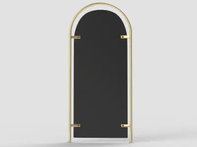 Big board with city background 3D model