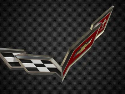 corvette logo 3D model