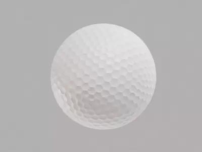 Golf Ball Low-poly 3D model 8