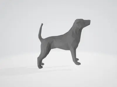 Dog Low Poly 3D model