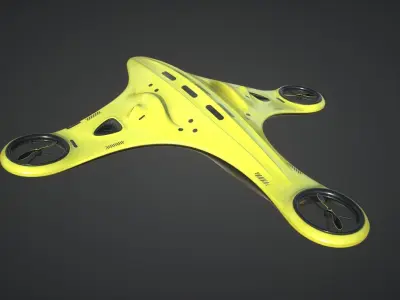 AK Drone Concept Low-poly 3D model