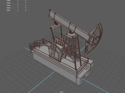Oil Pump I PBR Model 3D model Low-poly 3D model