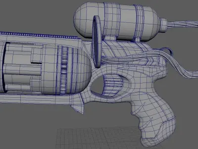cosmic gun lowpoly stylize 4k tex Low-poly 3D model