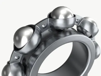 Ball bearing metal 02 3D model