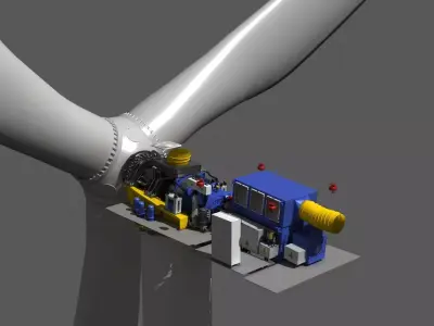 Internal Structure of Wind Turbine Generator 1 3D model
