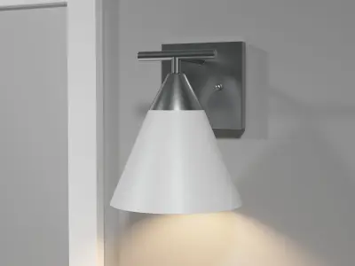 OVE Felix White 48 Brushed nickel 3D model