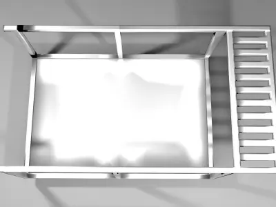 Trolley 2 stainless steel 3D model