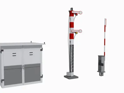 Rail Crossing Elements 3D model