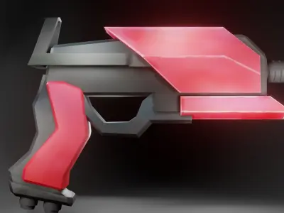 Stylized sci-fi gun Free low-poly 3D model