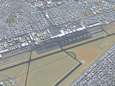 Luanda Angola 45km AI Low-poly 3D model